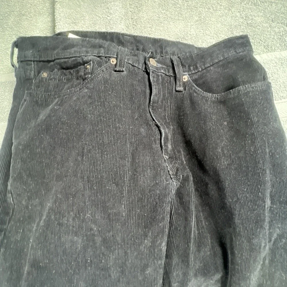 Levi's 514 Corduroy Pants 34x32 Navy Blue Fine‎ Wale Men's Jeans Baggy